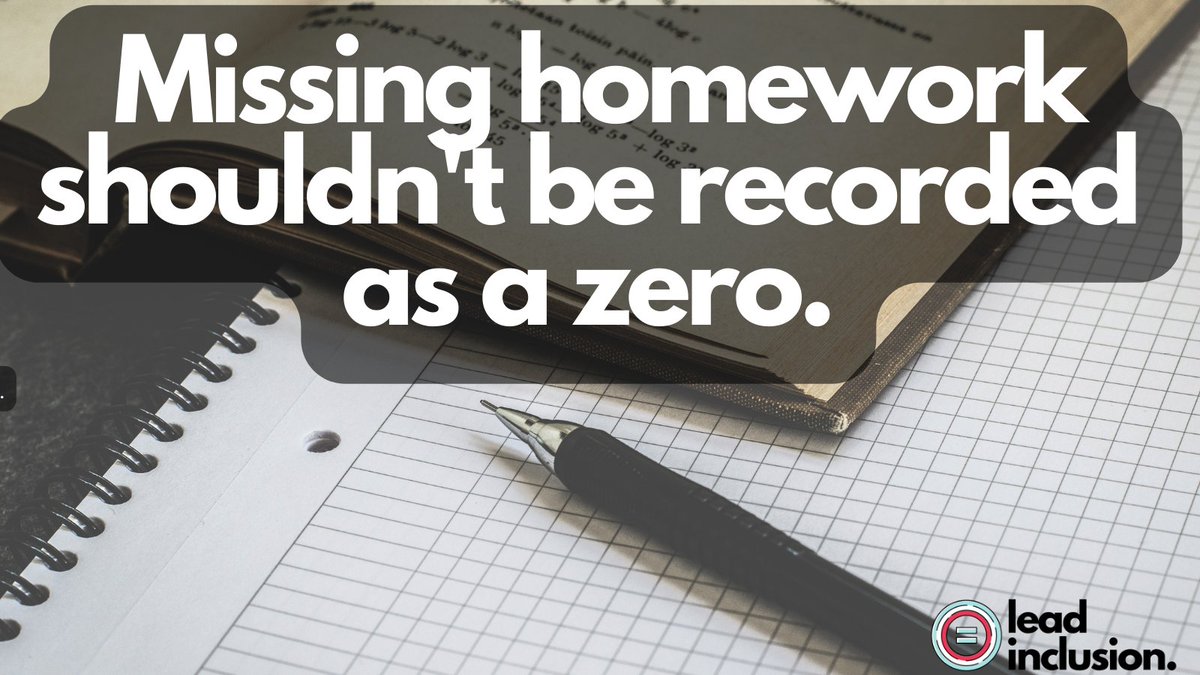 🔍 Not completing homework is not proof of insufficient learning. Thus, missing homework shouldn't be recorded as a zero—it's simply missing data. Better, don't grade homework at all. #LeadInclusion #EdLeaders #Teachers #UDL #SBLchat #TG2Chat #TeacherTwitter