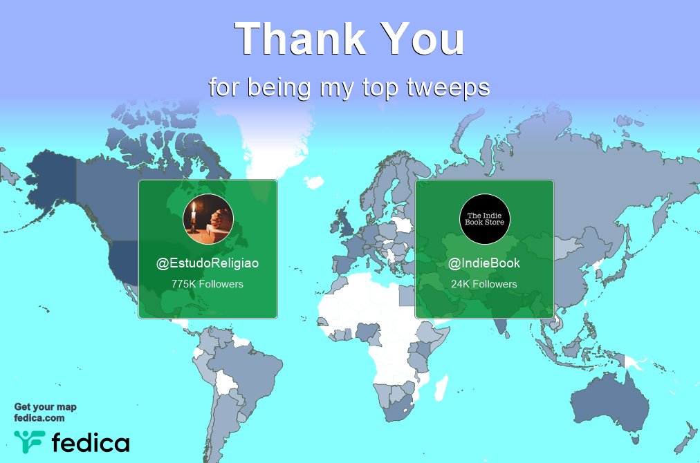 Special thanks to my top new tweeps this week @EstudoReligiao, @IndieBook