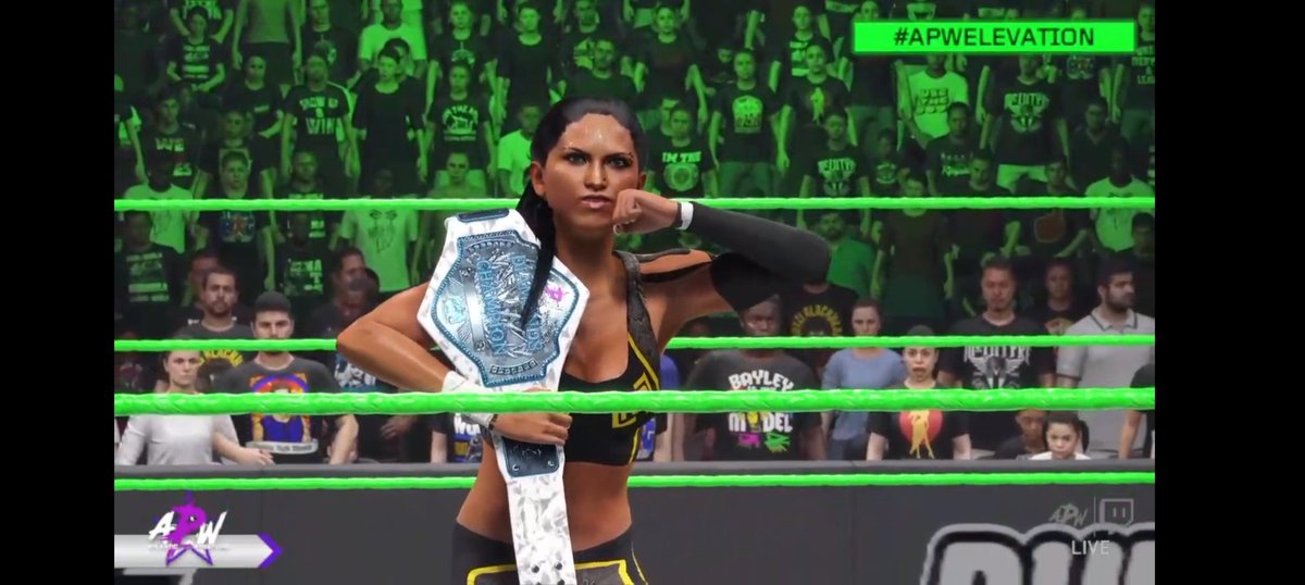 History was made tonight at APW elevation as the merciless assassin walked out of the event not only becoming the new diamonds champion, but being the only female to hold two of the top titles in the women's division. I've continue to say this over and over again....