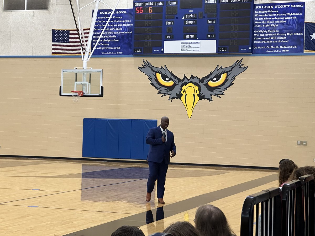 Got to listen to Coach Shavers this evening at the Meet the Coach event. Great turnout! Let’s go to work. @NFHS_TrueNorth @ForneyAthletics @justinwterry @forneyisd #TrueNorth #empower