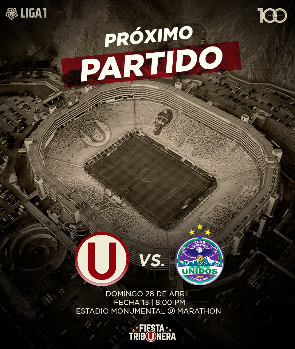 FTribUnera's tweet image. ⭐️¡𝑷𝑹Ó𝑿𝑰𝑴𝑶 𝑷𝑨𝑹𝑻𝑰𝑫𝑶!⭐️
📍  𝑼𝒏𝒊𝒗𝒆𝒓𝒔𝒊𝒕𝒂𝒓𝒊𝒐🆚 @ClubCUoficial
🏆 @Liga1TeApuesto - T. Apertura - Fecha 1⃣3⃣
📆 Domingo 28 de abril.
⏰ 8:00 pm
 🏟  Estadio Monumental Ⓤ Marathon
🗣️ &quot;𝑪𝒐𝒏 𝒍𝒂 Ⓤ 𝒉𝒂𝒔𝒕𝒂 𝒆𝒍 𝒇𝒊𝒏𝒂𝒍&quot;
🔝 #YDaleU #UxCU