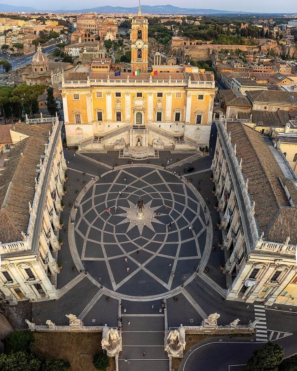 Rome, Italy 🇮🇹

Piazza del Campidoglio, a masterpiece of Renaissance urban design, was designed by Michelangelo in the 16th century. At the center lies its stunning trapezoidal design, the equestrian statue of Marcus Aurelius framed by three palaces

📸valentino_ligori