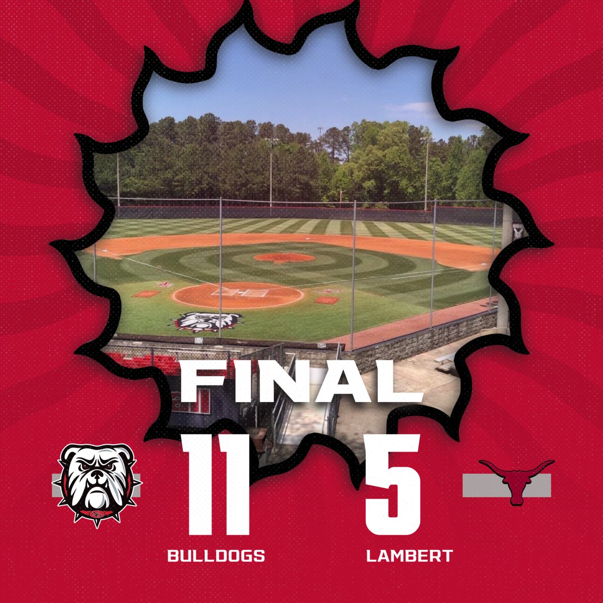 Bulldog Baseball wins game 2 vs Lambert to advance to the Sweet 16! #GoNorth