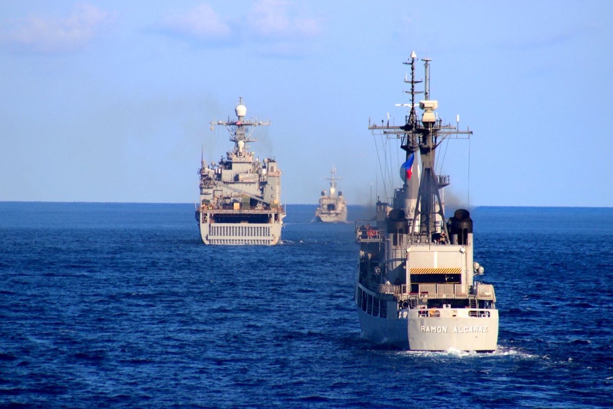 The first-ever Multilateral Maritime Exercise between the Philippines, the United States and France kicked off in Palawan.
 
📸 AFP Wescom