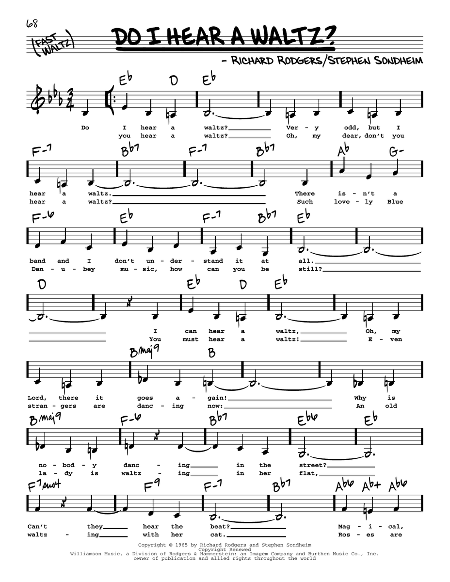 Stephen Sondheim Do I Hear A Waltz? (Low Voice) Sheet Music Notes freshsheetmusic.com/stephen-sondhe… #stephensondheim #musical #broadway