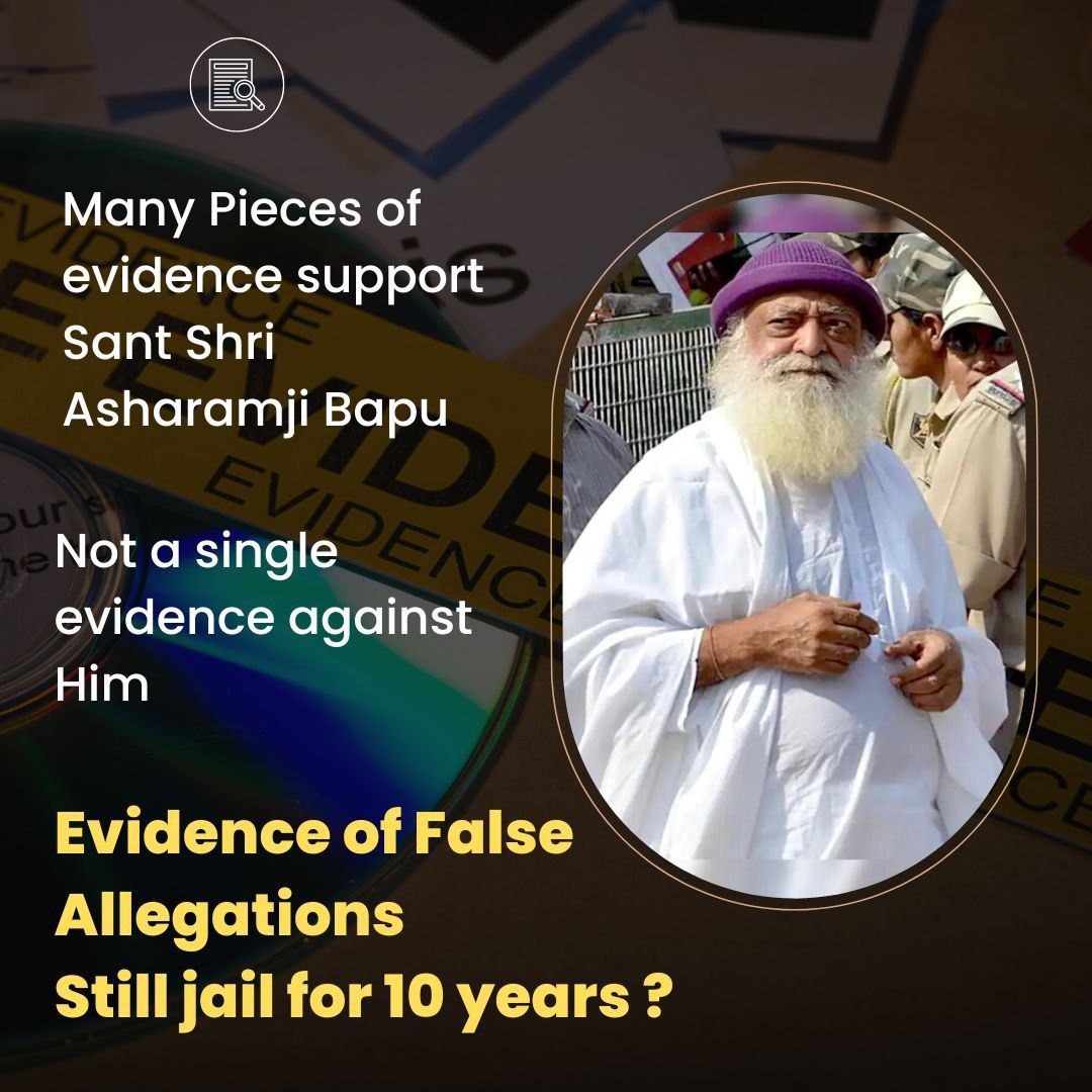 Asharamji Bapu Case FIR was lodged 5 days after the incident.That too by claiming that it was an incident in Jodhpur and the FIR was filed at 2:45 am in Delhi, 600 km away from Jodhpur.
Seeing at this Hidden Aspects beleive to be #FakeAllegations, Seek Justice for innocent.