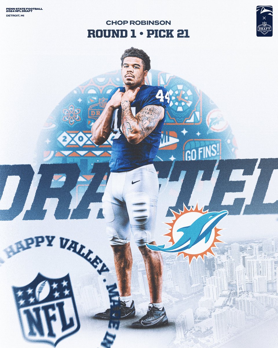 Penn State Football (@pennstatefball) on Twitter photo WELCOME TO MIAMI 🌴
@ChopYoungBull is officially a Dolphin!
#WeAre x <a href="/MiamiDolphins/">Miami Dolphins</a> x #NFLDraft WELCOME TO MIAMI 🌴
@ChopYoungBull is officially a Dolphin!
#WeAre x <a href="/MiamiDolphins/">Miami Dolphins</a> x #NFLDraft