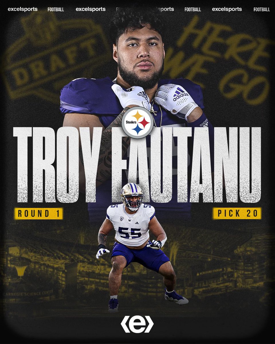 Dream team. @tFautanu goes from Steelers fan to Steelers offensive lineman #exceling
