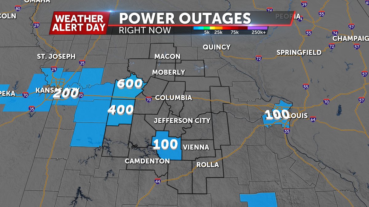 A few hundred remain without power in Saline and Pettis counties following strong wind gusts about 90 minutes ago. Our newsroom is working on collecting damage reports from there, and from Moniteau County. #midmowx