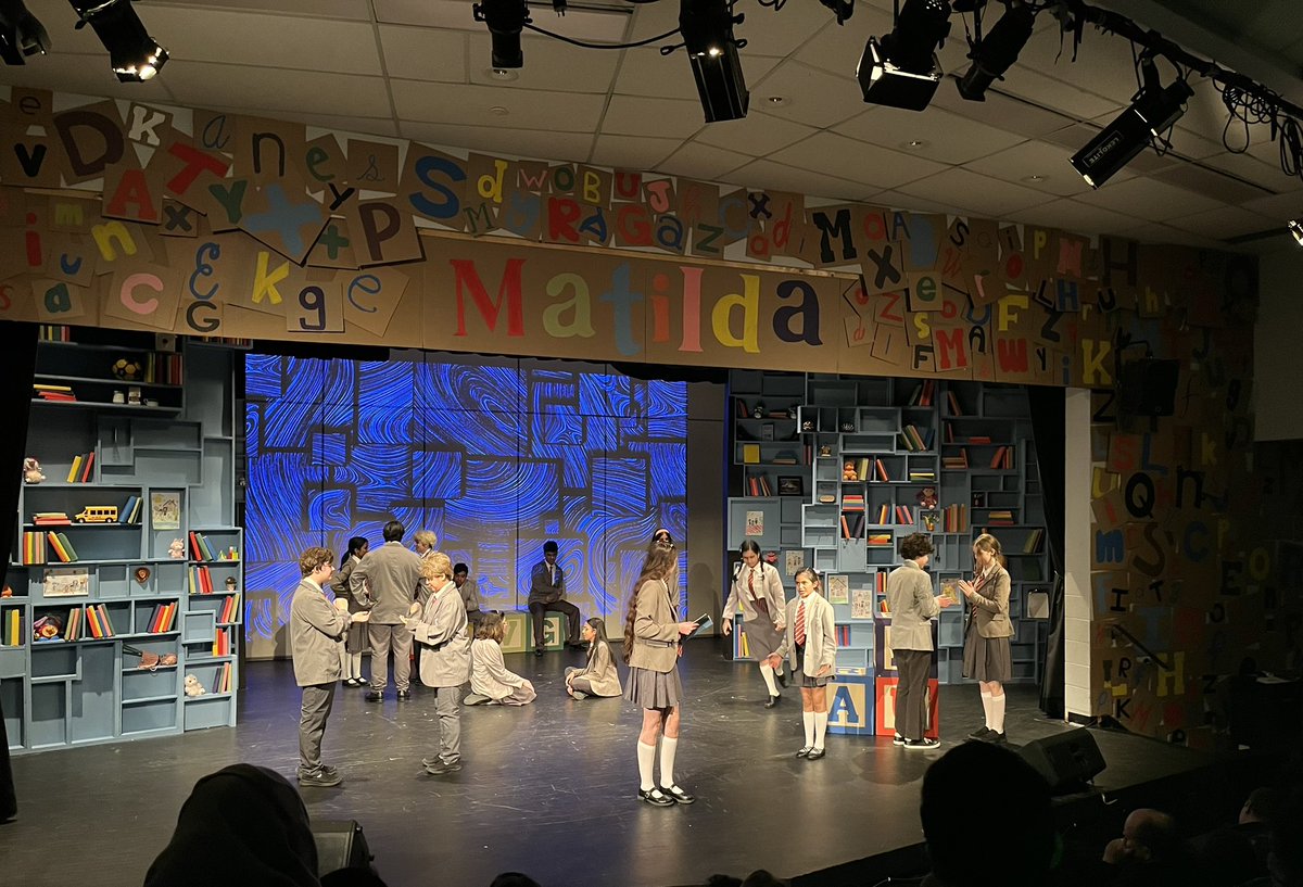 MdvleDrama's tweet photo. Matilda, the Musical opening night at Meadowvale. https://t.co/AqSzHfNUdU