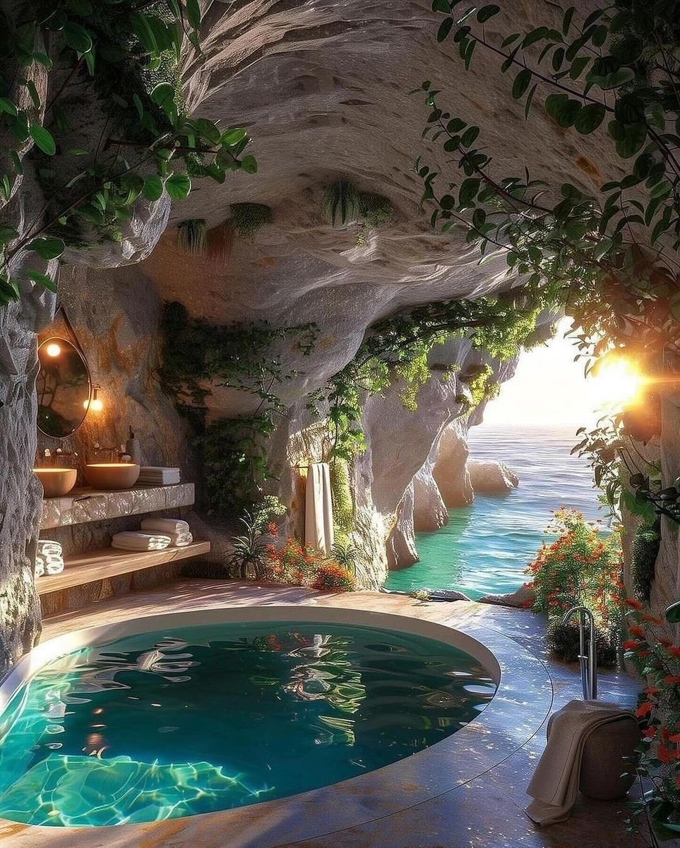 Hidden bath place in Italy