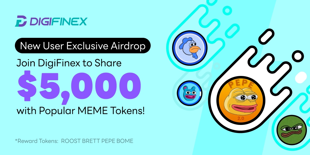 🔔 Welcome Bonus for new users! Join #DigiFinex and complete tasks to share $5,000 in $ROOST, $BRETT, $PEPE & $BOME! Sign up now: tinyurl.com/fwe3cdtn Claim your rewards: tinyurl.com/4xrsmmby #CryptoGiveaway #memecoin #Airdrop