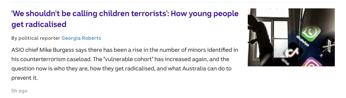 So, WTF *should* we call them: naughty little imps?? Curtis Cheng was shot dead by a 15yo. A 15yo and 16yo stabbed a man to death in Queanbeyan and wrote 'IS' in his blood on a wall. One continued shouting Allahu Akbar after his arrest. So, what SHOULD we call them?