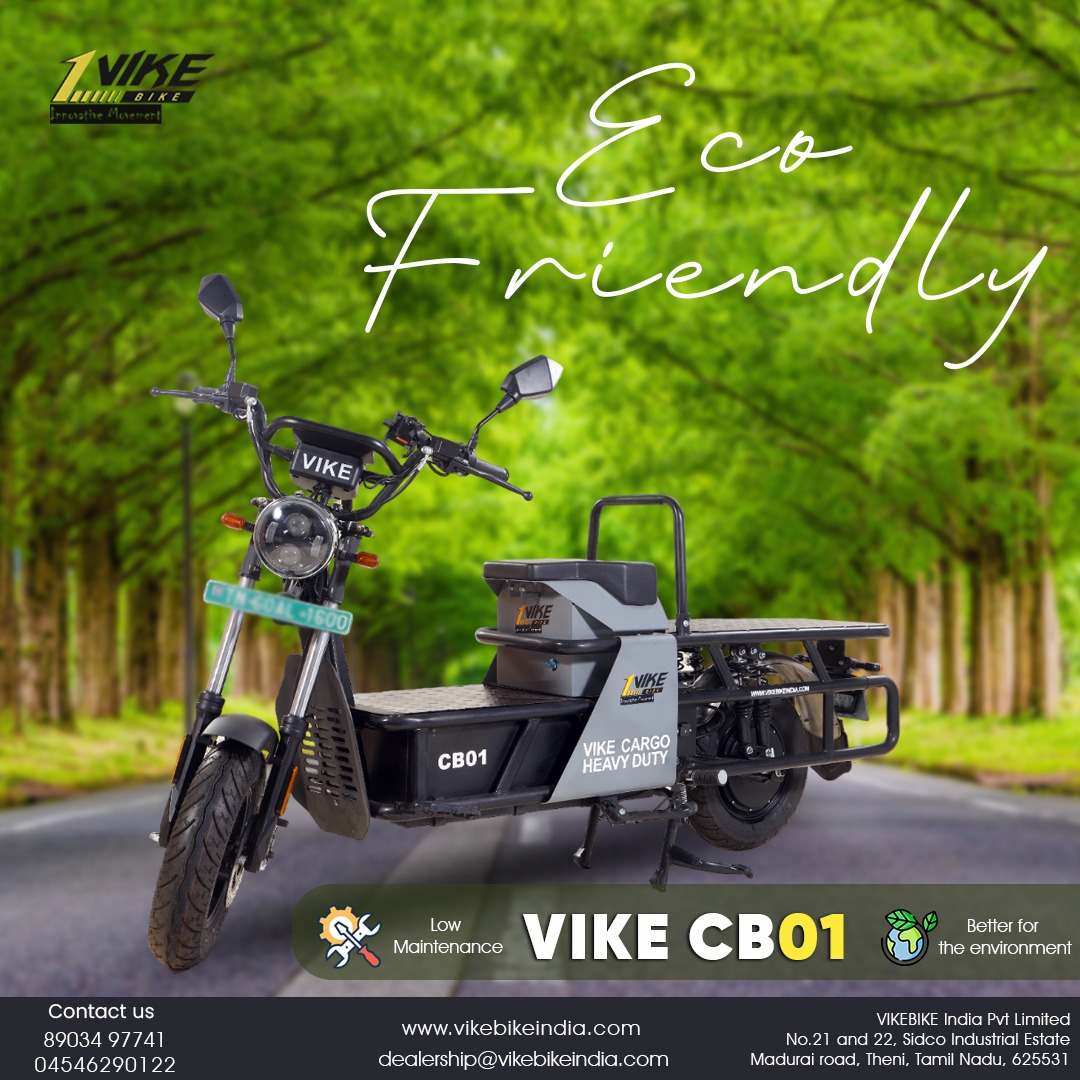 🌱Eco friendly - Vike CB01

✅Low Maintenance
✅Better for Environment

ℹ️vikebikeindia.com

📧dealership@vikebikeindia.com

#EcoFriendly #RTOApprovedElectricLoadVehicle #VikeCargoAdventures #ElectricLoadVehicle