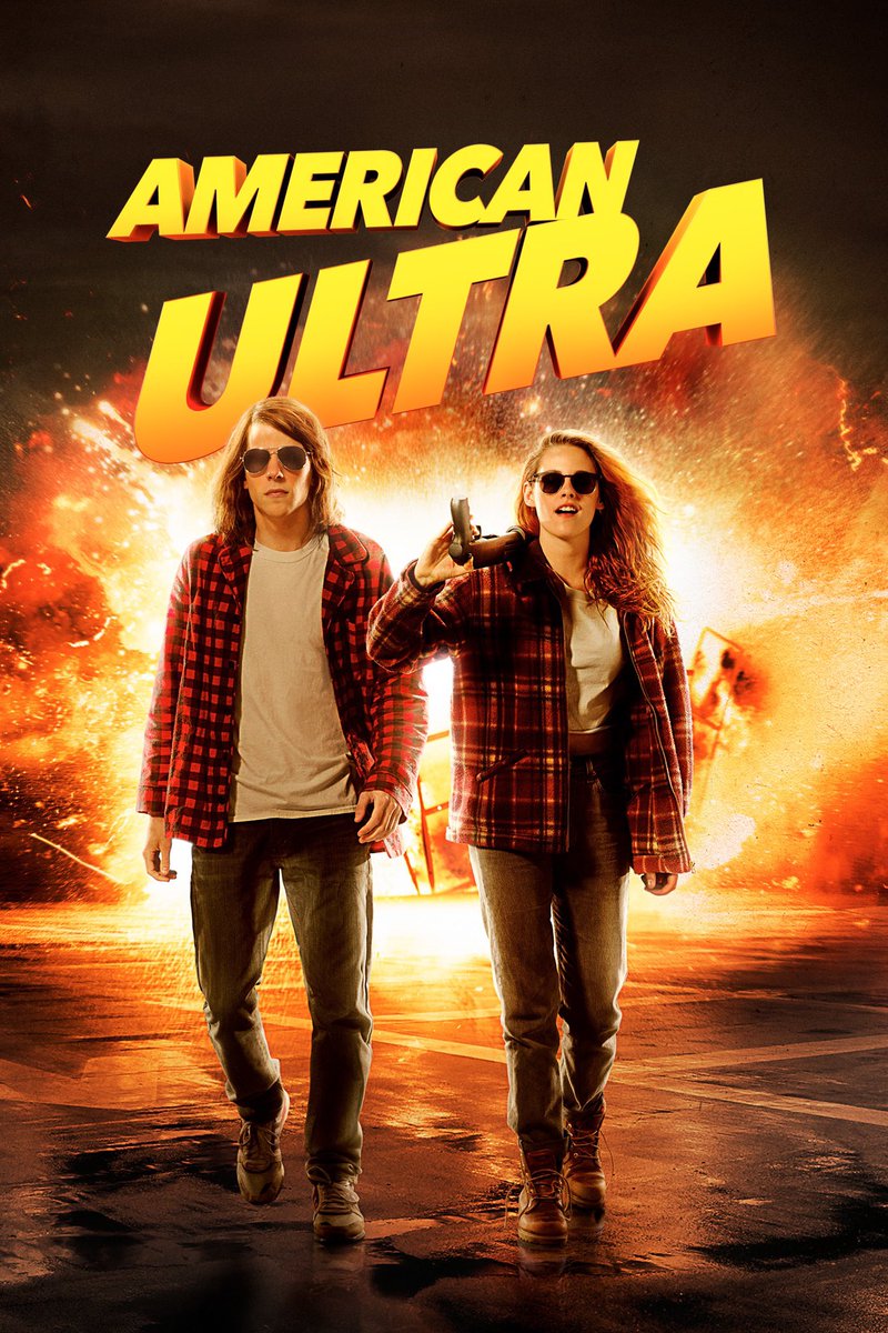 Was watching American Ultra. It's got some grit to it and is often quite funny.

#AmericanUltra #NimaNourizadeh #JesseEisenberg #KristenStewart #TopherGrace #ConnieBritton #WaltonGoggins #JohnLeguizamo #BillPullman #TonyHale