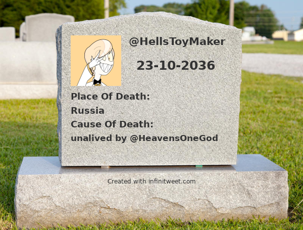 HellsToyMaker's tweet photo. This is how and when I will die https://t.co/7TD4MIcZUO

⠀ https://t.co/cJUVEJnPFh