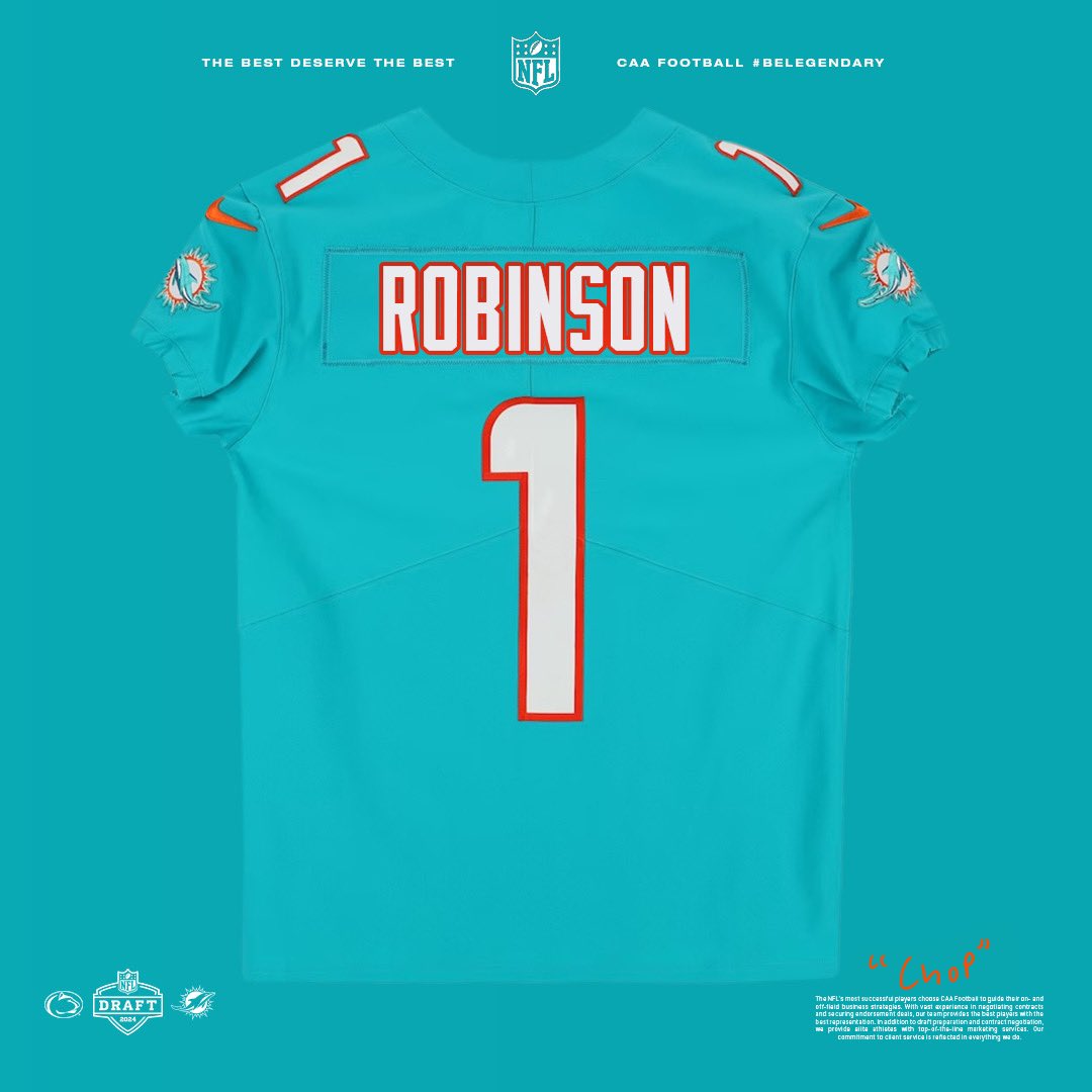 New threads for a new era. Welcome to the @MiamiDolphins, @chopyoungbull! #CAA x #NFLDraft x #TBDTB x #BeLegendary