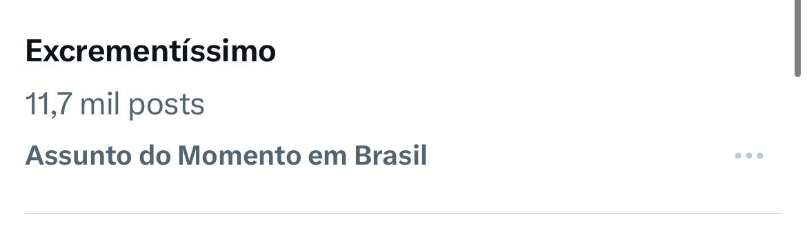 @felipeneto Entrei no Twitter e assunto mais falado: EXCREMENTÍSSIMO ! Kkkkkkkkkkkkkkkkkkkkkkkkkkkkkk