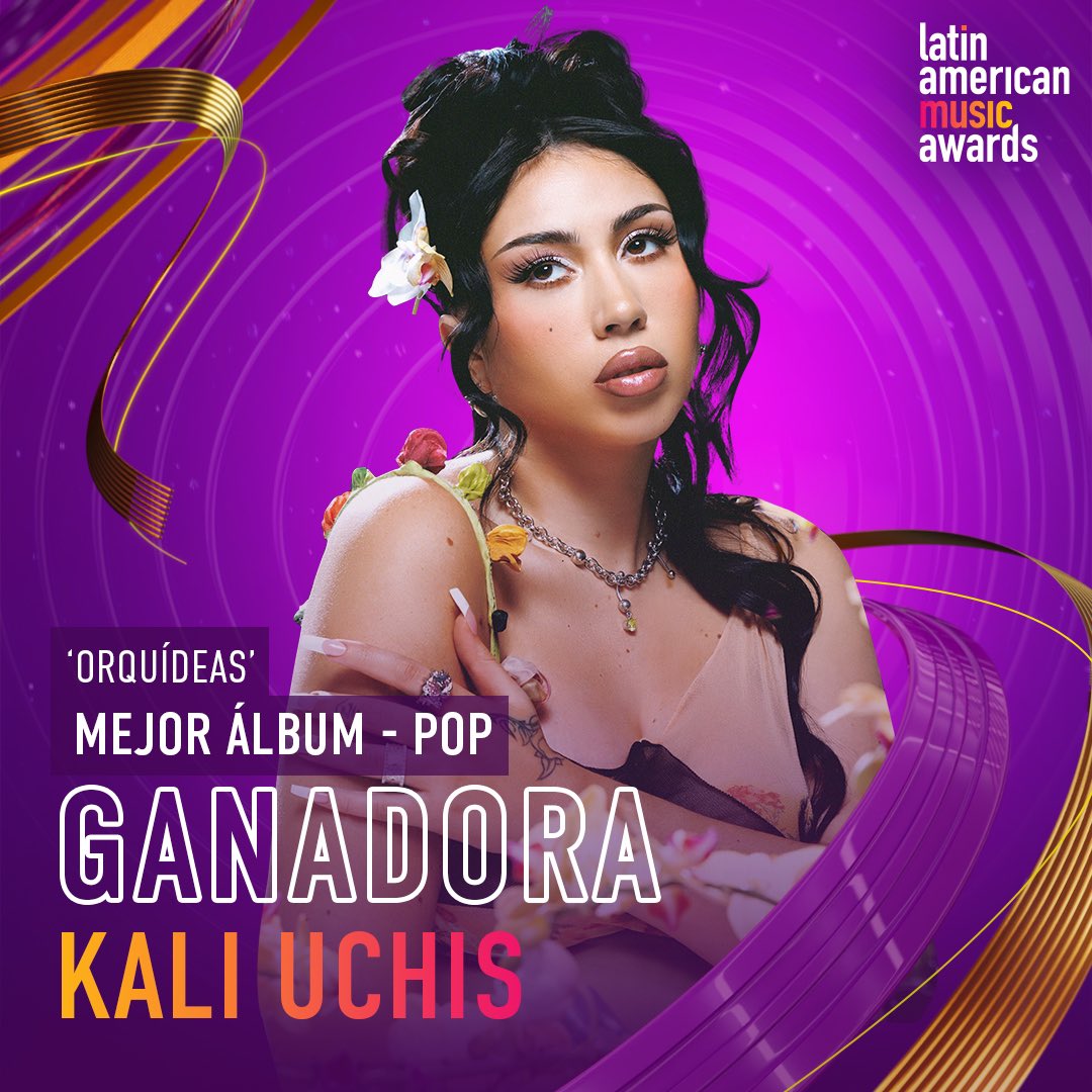 .@KALIUCHIS’ “ORQUÍDEAS” won “best pop album” at the 2024 Latin AMAs!