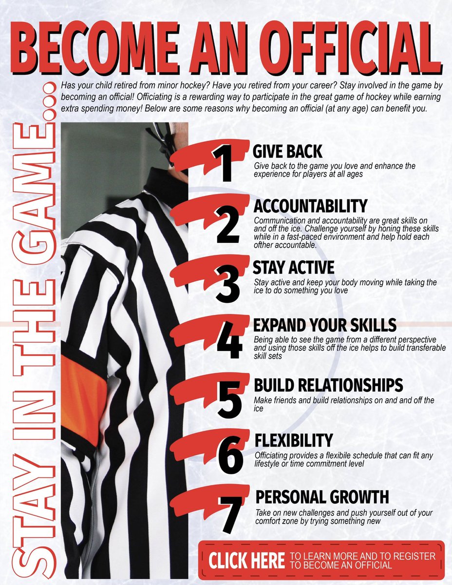 The Central Region is actively recruiting new officials! An information session will be held this Saturday, April 27th <a href="/9am/">9AM NEWS</a> at Cardel Recreation Center - Flames/Oilers room. 
Please RSVP to Brad Campbell at bcampbell@hockeyalberta.ca

For more info visit officials.hockeyalberta.ca/register/becom…