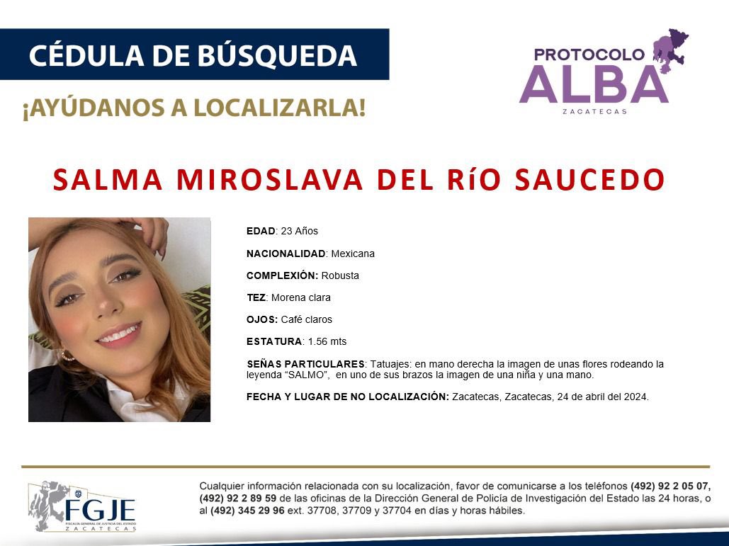 Solicitamos de tu valiosa colaboración para su localización.