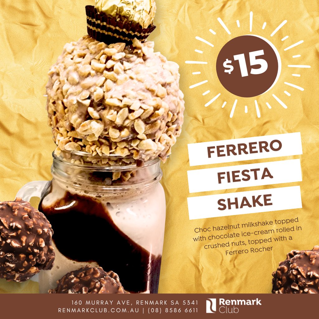 Sneak peek at the May #milkshake of the month for our friends at the #renmarkclub in South Australia. Def a showstopper! Graphic design by us. #marketing #digitalmarketing #pointofsale #pos #marketingteam #graphicdesigners