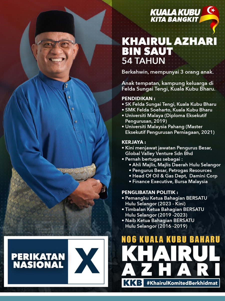 PN telah mengumumkan calonnya utk PRK KKB: Sdr Khairul Azhari. 
#PNBest #fypシ #dssa #prkkualakububharu #calon