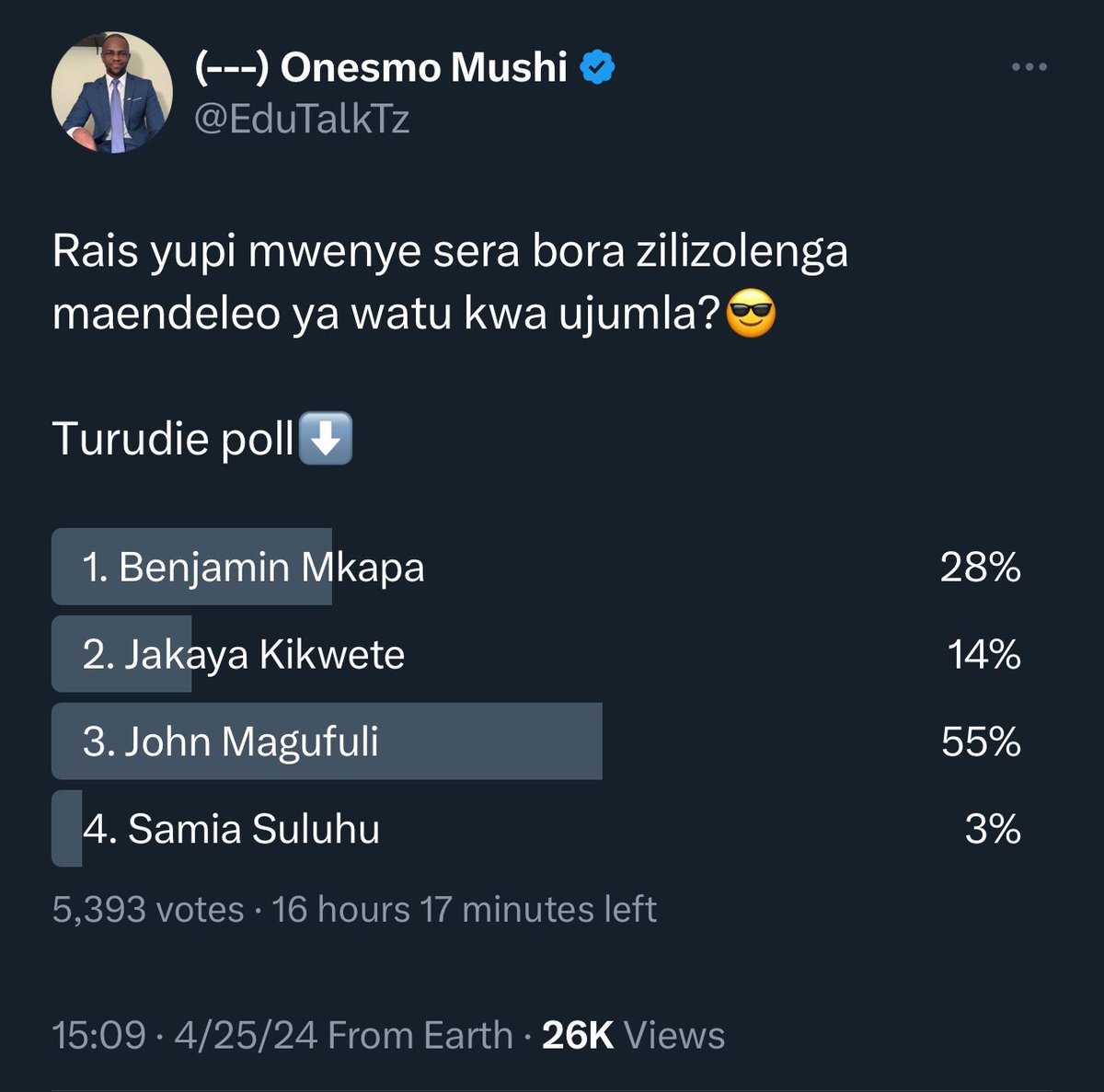 (---) Onesmo Mushi tweet media