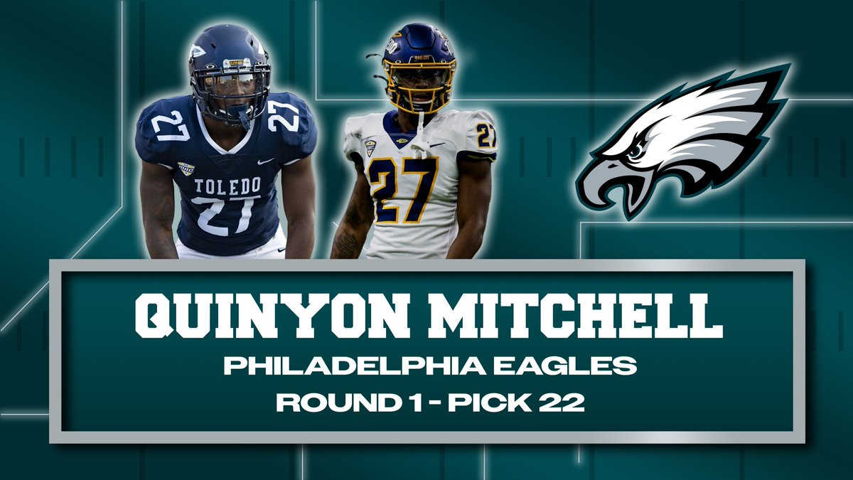 Philadelphia Eagles
Round 1 - Pick 22
Quinyon Mitchell | Cornerback | Toledo