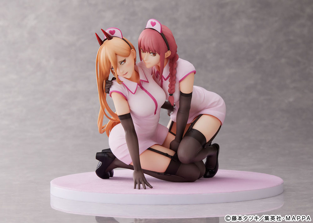 The nurses are in 💉🏥 Would you trust Makima and Power with your life? 🤔 Their Nurse Ver. figure is in stock now! GET: got.cr/csmnurses-tw