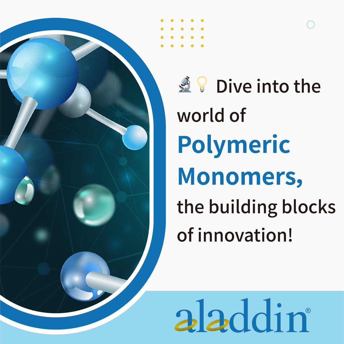 🔬💡 Dive into the world of polymeric monomers, the building blocks of innovation! 💡🔬 Let's celebrate their role in shaping the future of materials science! #PolymericMonomers #Innovation #AladdinScientific🌟🧪
aladdinsci.com