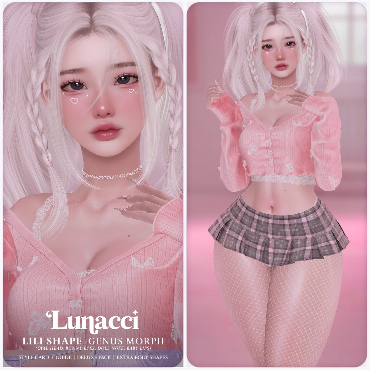 TTLunacci's tweet image. 🎁 LILI SHAPE for 99L only this week! ♥

◦ Genus morph set - oval head, bunny eyes, doll nose, baby lips 
◦ Body: ebody reborn
◦ Skin tone: velour (venus - icy)

♡ marketplace.secondlife.com/p/Lili-Shape-G…