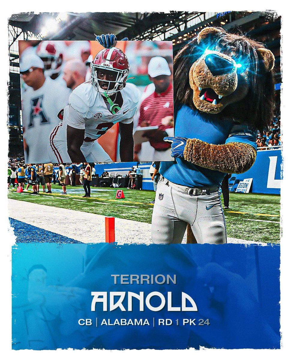 Welcome to the Motor City, Terrion Arnold #OnePride