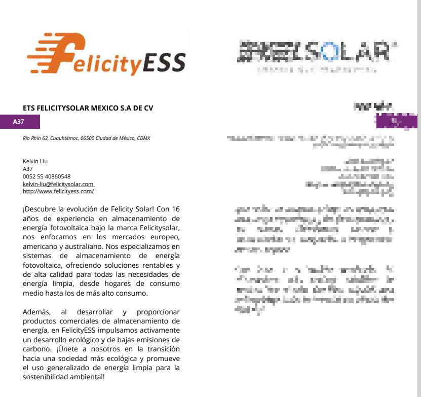 Hoy la historia de Felicity ESS se vuelve una nueva página en la exposición Solar Storage méxico! Nuestra marca es como una estrella brillante que brilla en la exposición y atrae innumerables miradas. El momento en la prensa parece que el tiempo se detiene para nosotros.