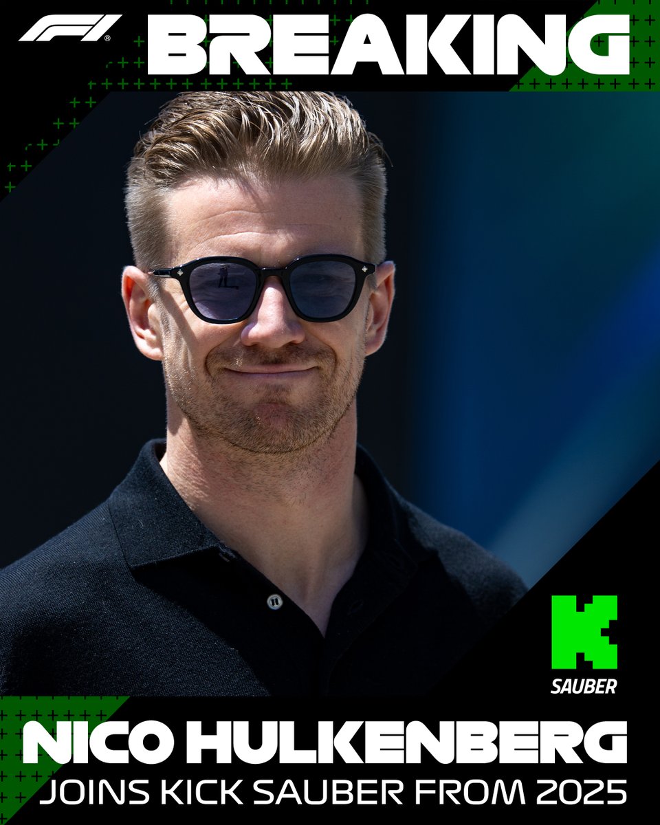 BREAKING: Nico Hulkenberg will race with Kick Sauber in 2025! #F1