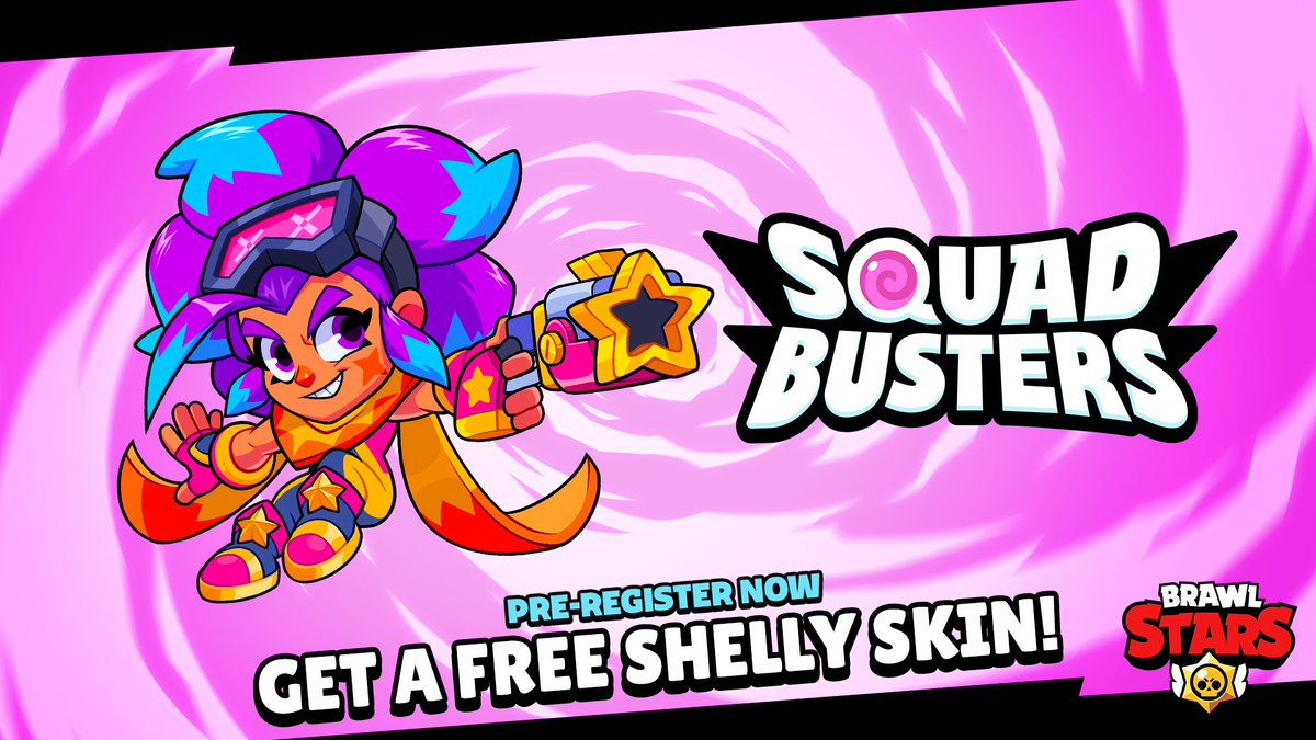 BrawlStars's tweet image. ✨ GET THE SQUAD BUSTERS SHELLY SKIN FOR FREE! ✨

Pre-register for the new Supercell game, SQUAD BUSTERS, to unlock reward milestones.

The more people that pre-register, the more rewards you will unlock! ez

🟣1 Million = 1 Starr Drop
🟣?? Million = Squad Busters Pin
🟣??…