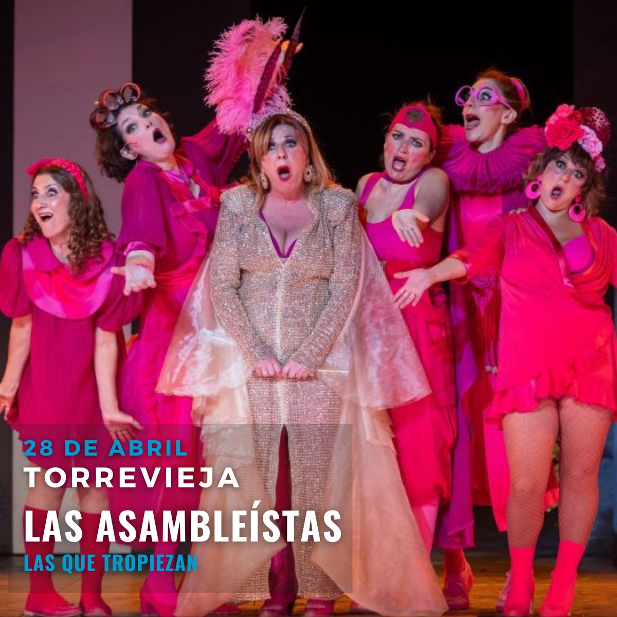 El 28 de abril 🗓️, #LasAsambleístas llegan al Auditorio de #Torrevieja 📍

¡Os esperamos en el teatro! 🎭

@JCimarro @ElTerratTeatro @ElTerrat
