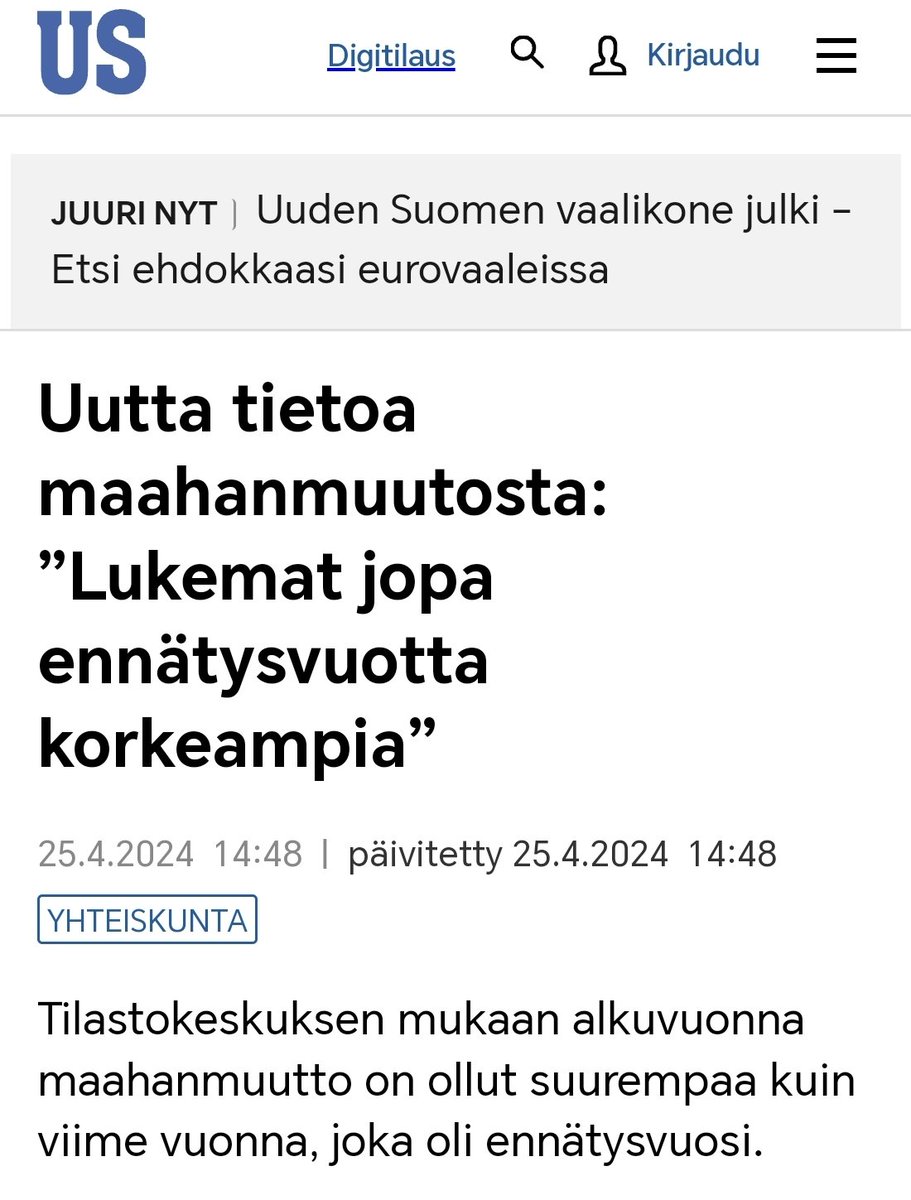 Persut meni hallitukseen ja maahanmuutto räjähti käsiin TAAS.

Miten meni persuäänestäjät?

@persut @LauraHuhtasaari @SebastianTyne