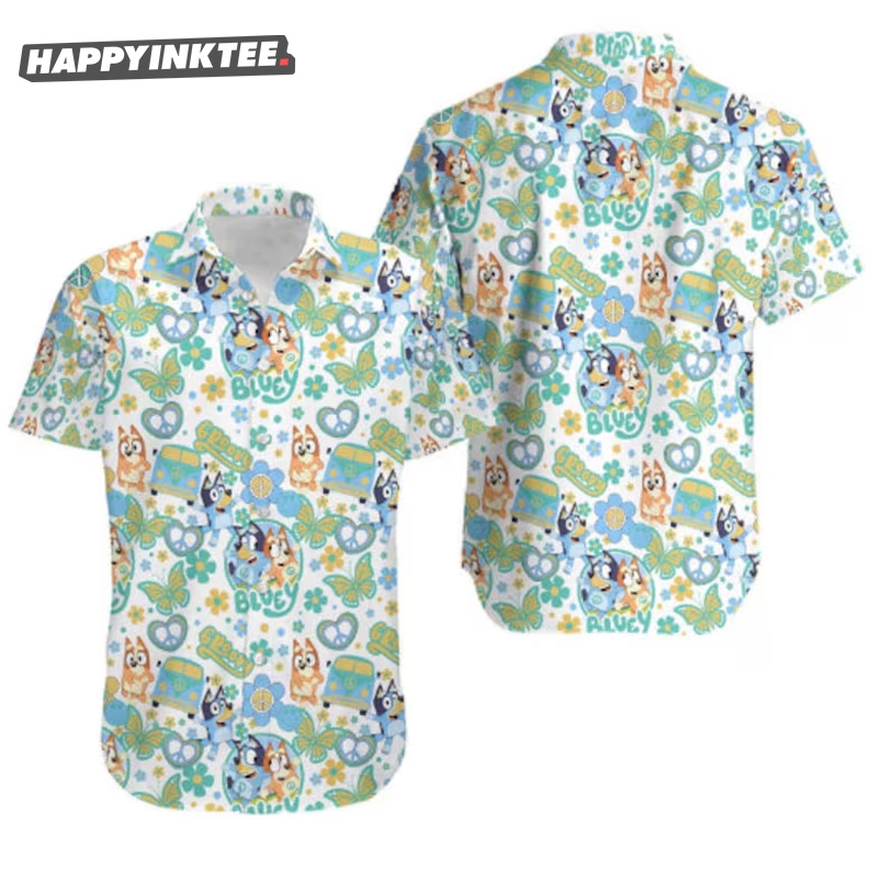 Bandit Heeler Chilli Heeler Bluey Hawaii Shirt #BanditHeeler #ChilliHeeler #Bluey #happyinktee happyinktee.com/product/bandit…