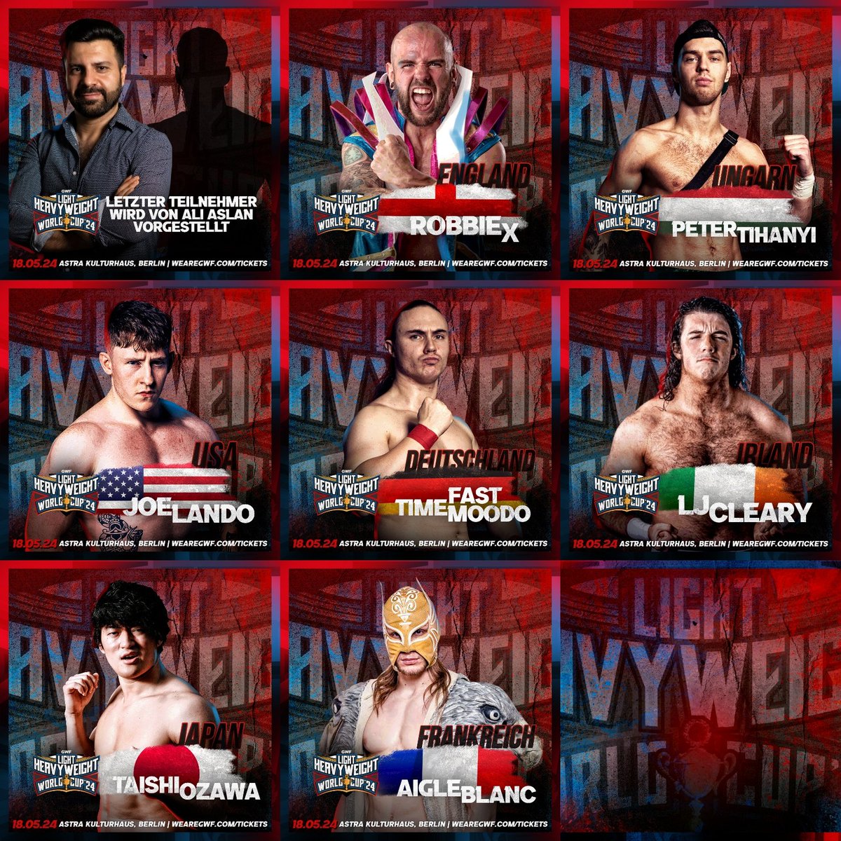 Who's your winner? May 18th, 2024 | Berlin LIGHT HEAVYWEIGHT WORLD CUP WeAreGWF.com/tickets