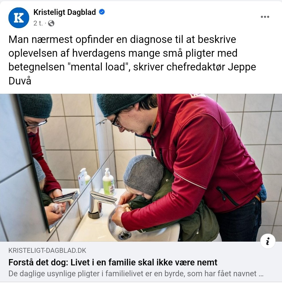 Forstå det dog, kvinder. 
Livet i en familie skal ikke være nemt.
Venligst,
En mediemand.
#MentalLoad #dkmedier #dkligestilling