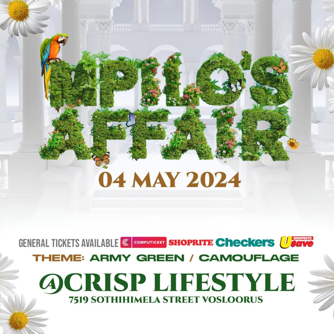 Bask in the warmth of the sun while being entertained by the most talented Big Zulu, Lamiez and more! Are you ready for Mpilo’s Affair? Make your way to Crisp Lifestyle in Vosloo! 🔗 brnw.ch/21wJcqp 📍 Vosloorus 📆 4 May 💰 From R100