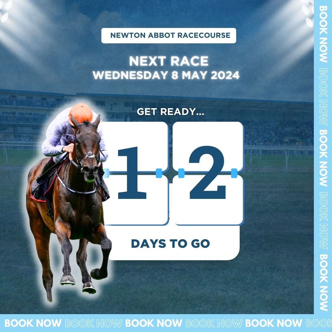 😎 Just 12 more days to go until we kick off the 2024 racing season at Newton Abbot Racecourse. Get ready to feel the thunder of hooves and the thrill of victory as we gear up for our first race of the season. ⏰ Gates Open: 11:50 🏇 First Race: 13:50 🎟️ Tickets now on sale