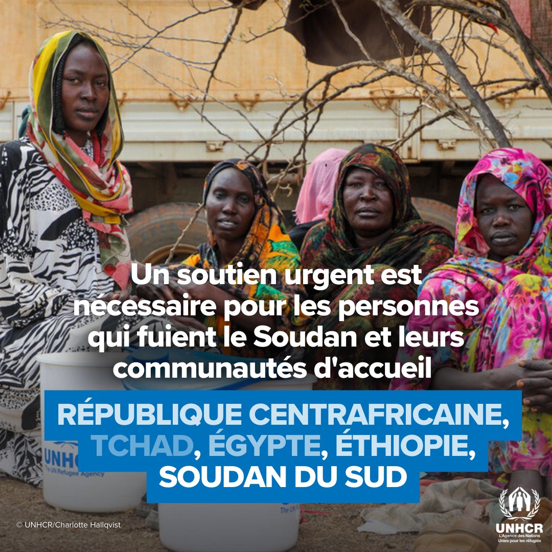 Bien que les pays voisins aient généreusement accueilli les personnes forcées de fuir la guerre au #Soudan, les ressources sont insuffisantes. Les personnes déplacées par le conflit continuent d'avoir besoin d'aide.