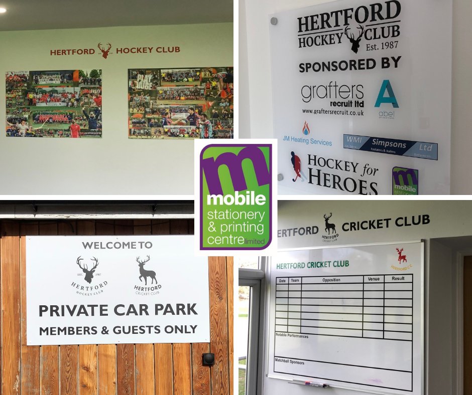 Are your signs looking a little tired? Here at MSPC, we can design, print and install bright new branding... Here is a recent project for Hertford Cricket Club and Hertford Hockey Club. If you need new signs, please call 01992 504463/5 #signs #branding #printing #business