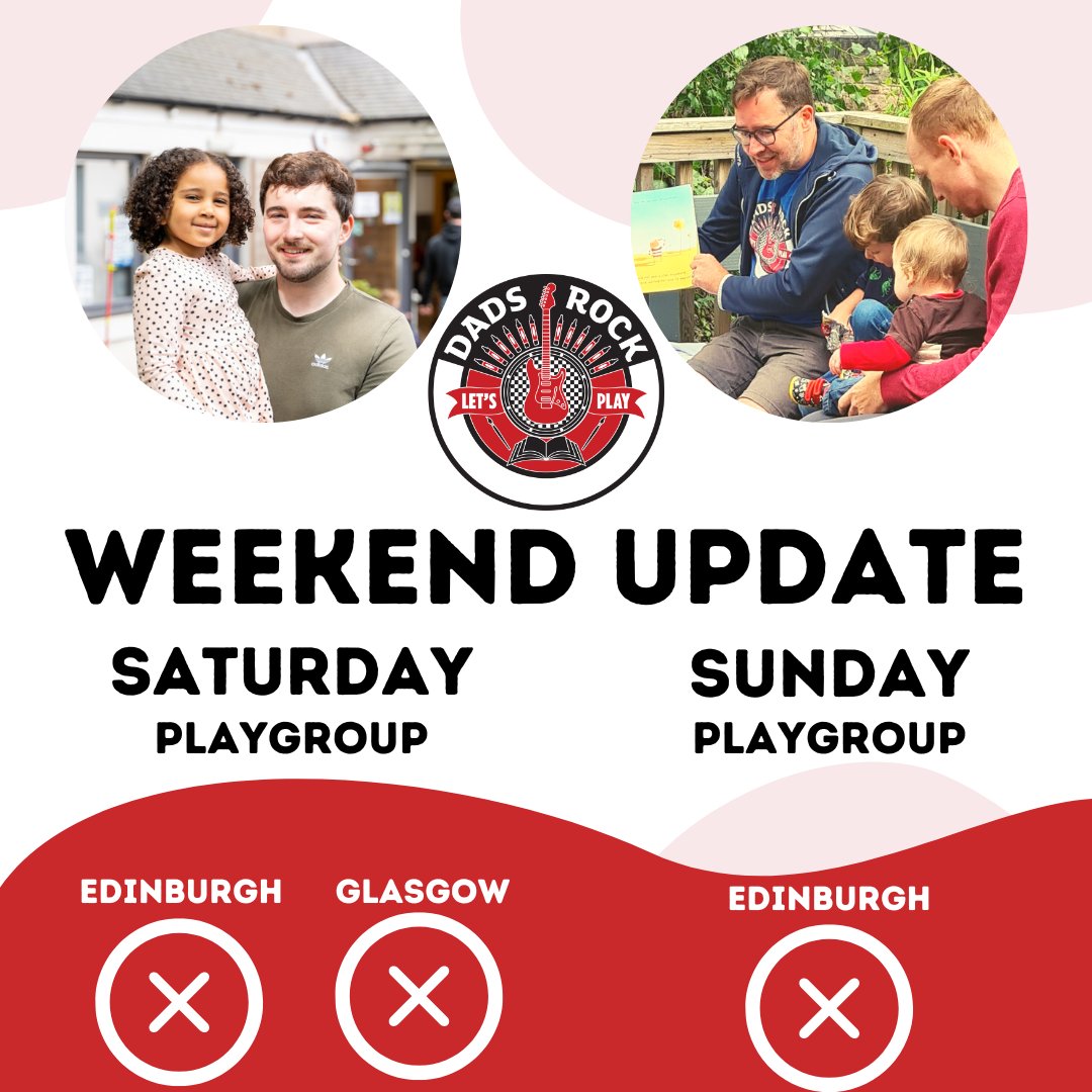 A wee reminder that there are no playgroups on this weekend because our trips are on! Back to normal next week🎉