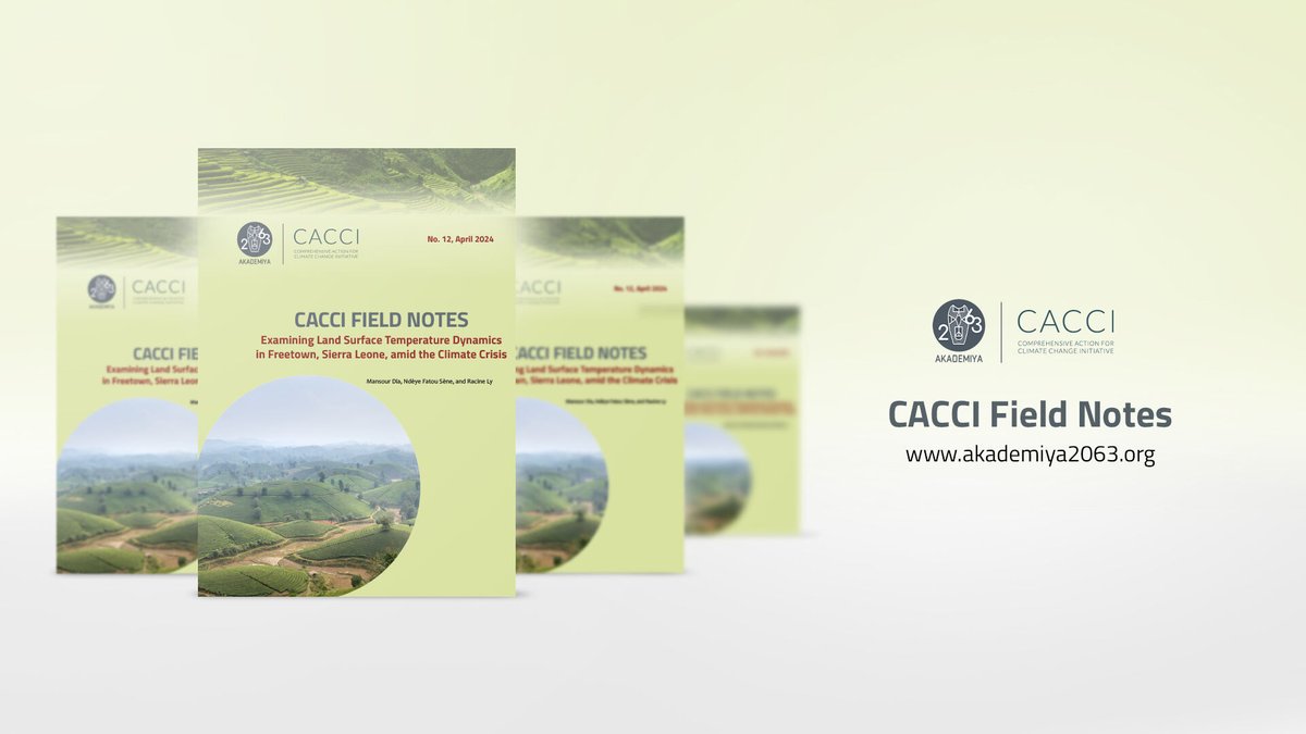Did You Know? @AKADEMIYA2063 CACCI Field Notes are publications by @AKADEMIYA2063 scientists and collaborators based on research conducted under the Comprehensive Action for Climate Change Initiative (CACCI) project. Check out our latest releases👇 bit.ly/49FCWyI