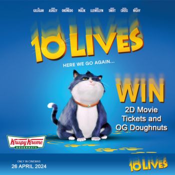 Enter the competition where ONE lucky winner will stand a chance to grab 4x 2D movie tickets AND 6 x OG Doughnuts from Krispy Kreme for you and your family! Click here to enter: kaboutjie.com/10-lives-movie/

#WinWithKaboutjie #10Lives #GiveawayAlert #KrispyKremeDoughnuts #OGDoughnuts