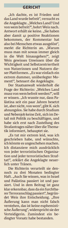 Dazu im @derStandardat -> 'Dementsprechend bekennt sich die junge Frau, die knapp vor dem  Abschluss zweier Studien steht u geringfügig arbeitet, „nicht schuldig“ ... Sie habe durch Studium  u Nebenjob keine Zeit, sich im Detail mit Politik zu beschäftigen ...' #bildungsnotstand