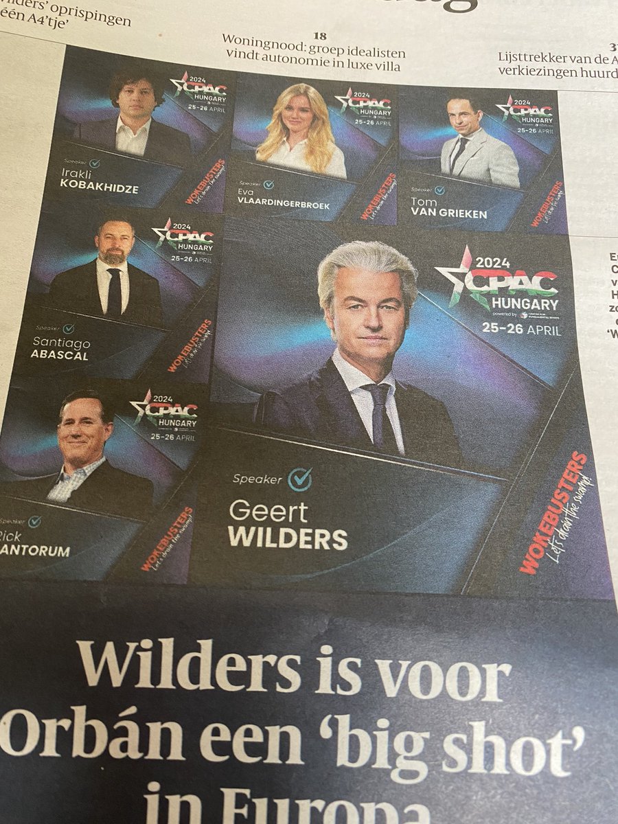 Lijkt wel een GEZOCHT-lijst. Al het tuig van de richel bij elkaar deze dagen, het gif van Europa.